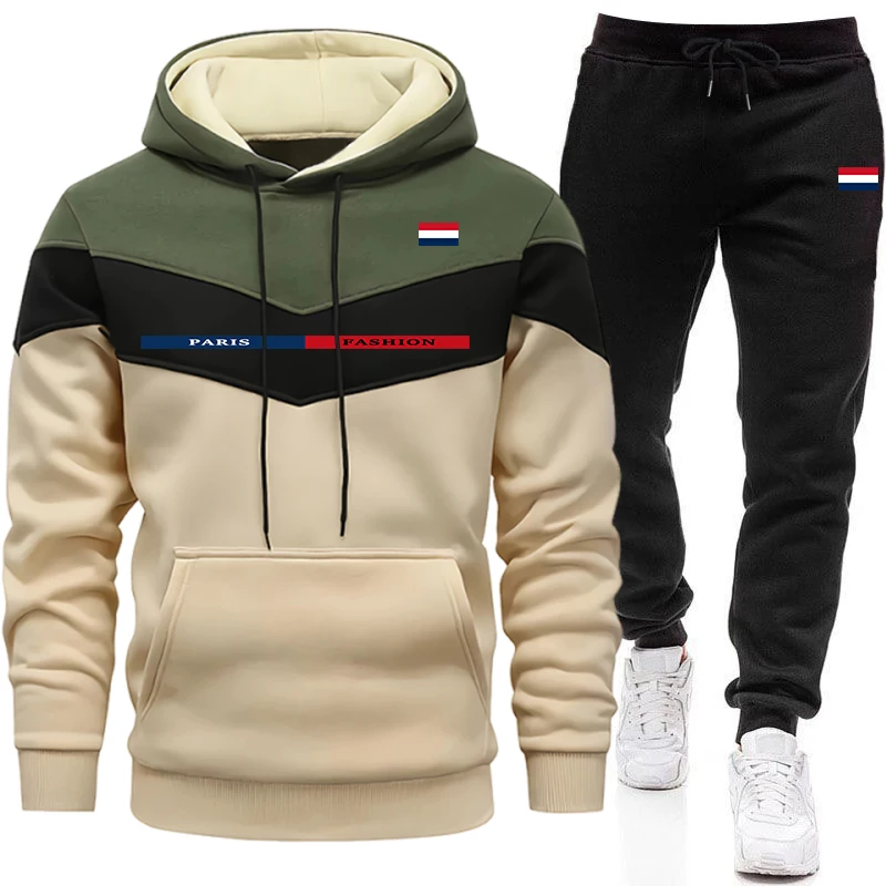 Paris Fashion Men - Осенне-зимний повседневный спортивный костюм для бега