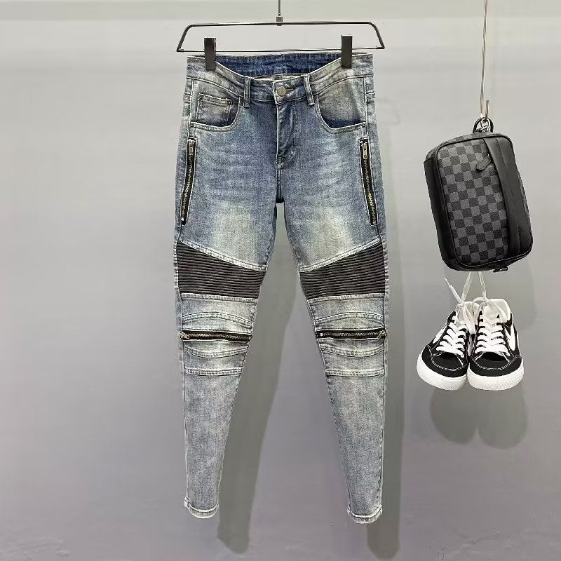 Skinny Jeans Ripped - Новинка 2025 года, винтажные синие узкие