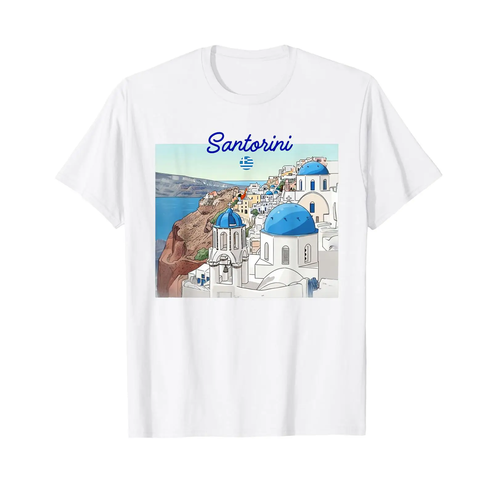 Men'S Fashion Greece - Футболка с изображением флага Греции и
