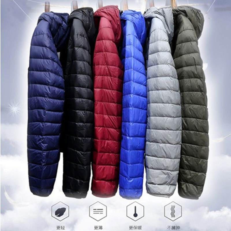 Men'S Fashion Light Jacket - Мужская куртка на утином пуху, светильник