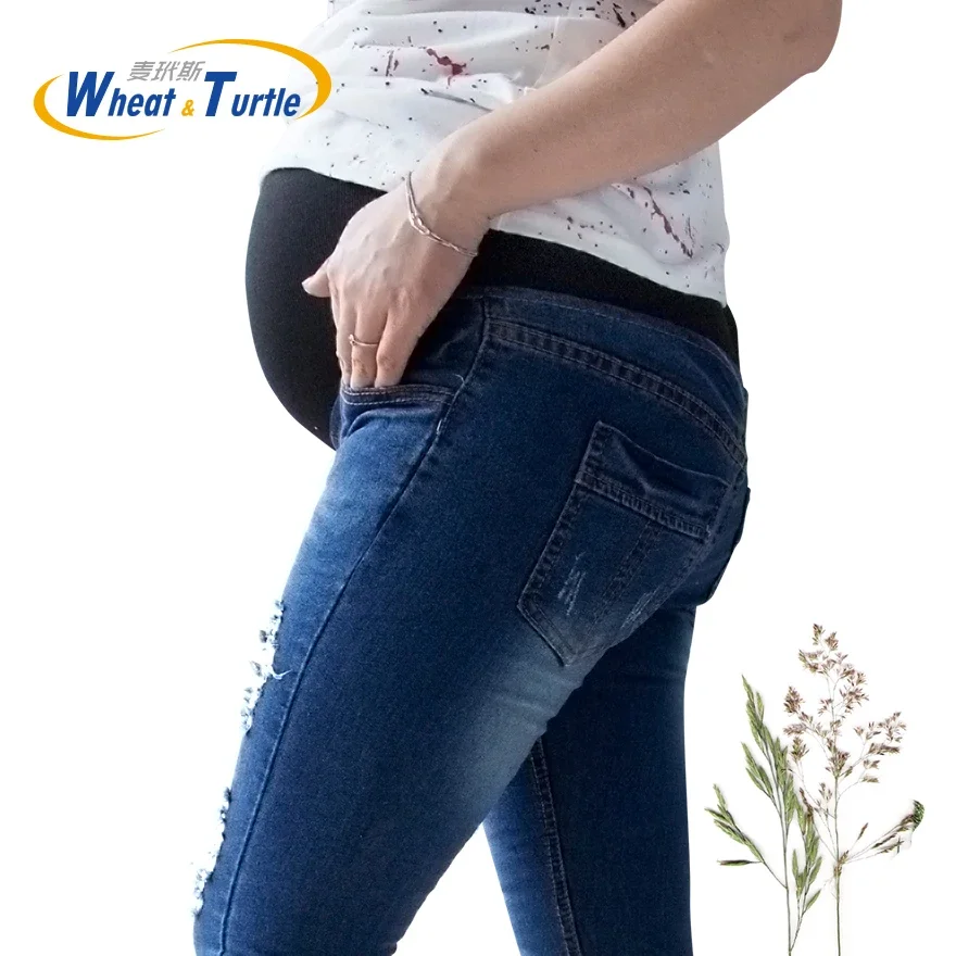 Skinny Jeans Ripped - Горячая распродажа: хлопковые джинсы-скинни для беременных