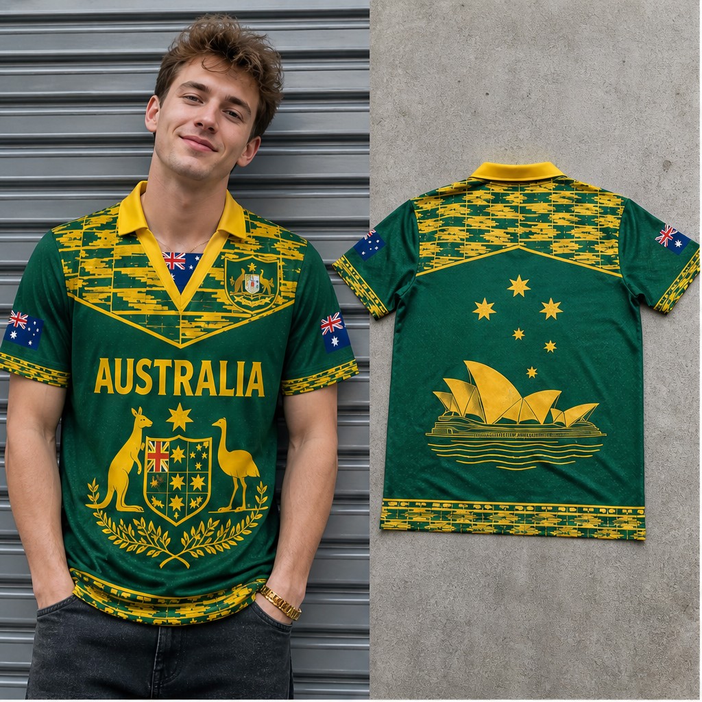 Mens Fashion Australia - Мужская футболка-поло с V-образным вырезом и