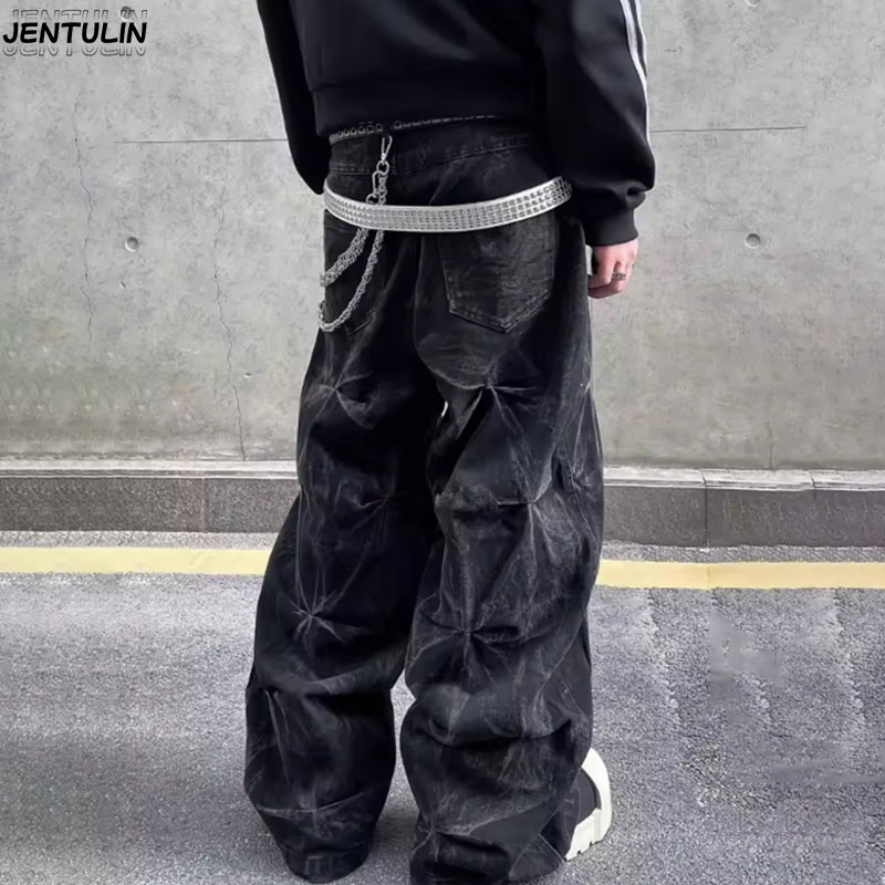 Y2K Эстетика Новый узор Вышивк – обзор и цена Men'S Fashion With Baggy Jeans