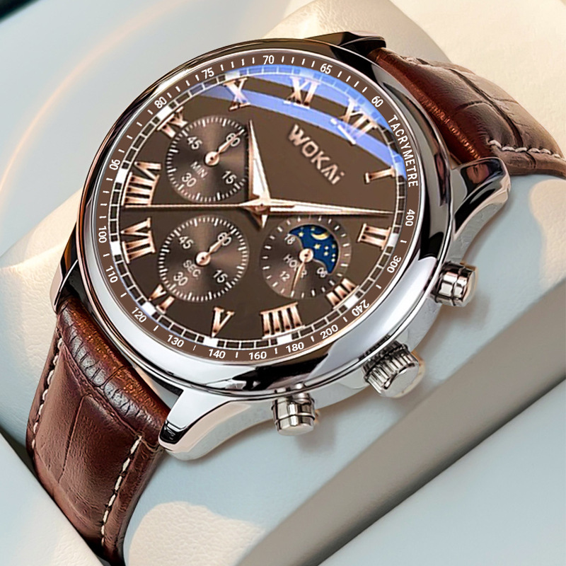 2023 горячая Распродажа WOKAI, – обзор и цена Men'S Fashion Quartz Watch Wokai