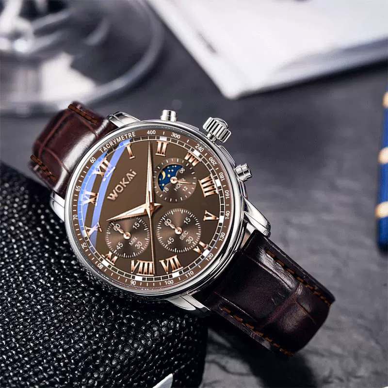 2023 горячая Распродажа WOKAI, – обзор и цена Men'S Fashion Quartz Watch Wokai