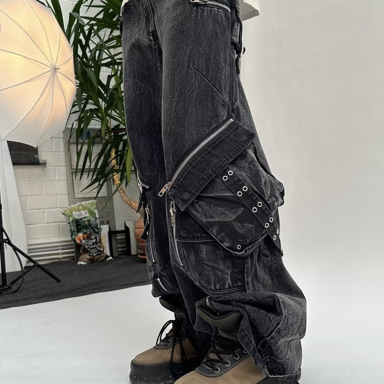Y2K черные готические панк-мол – обзор и цена Men'S Fashion With Baggy Jeans
