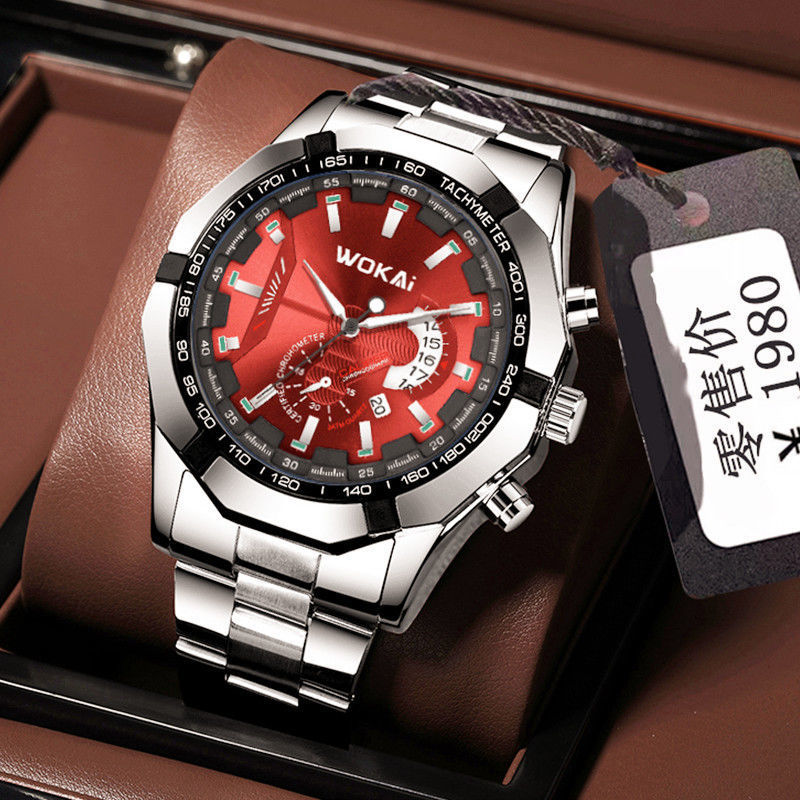 Мужские красные спортивные час – обзор и цена Men'S Fashion Quartz Watch Wokai