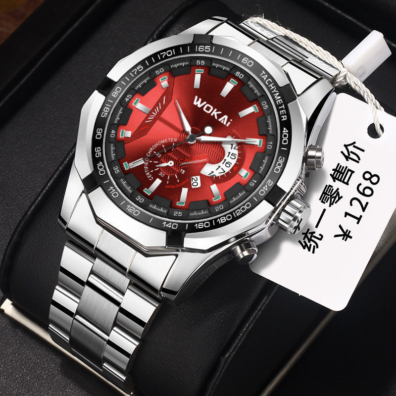 Мужские красные спортивные час – обзор и цена Men'S Fashion Quartz Watch Wokai